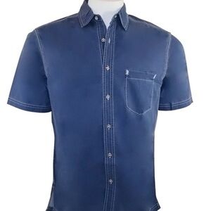 Kahala 1936 Men's Kona Winds Shirt Size 2XL Pacific Blue MSPR $74 short sleeve
